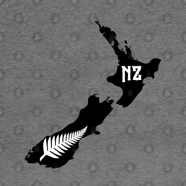 New Zealand all black map by Travellers